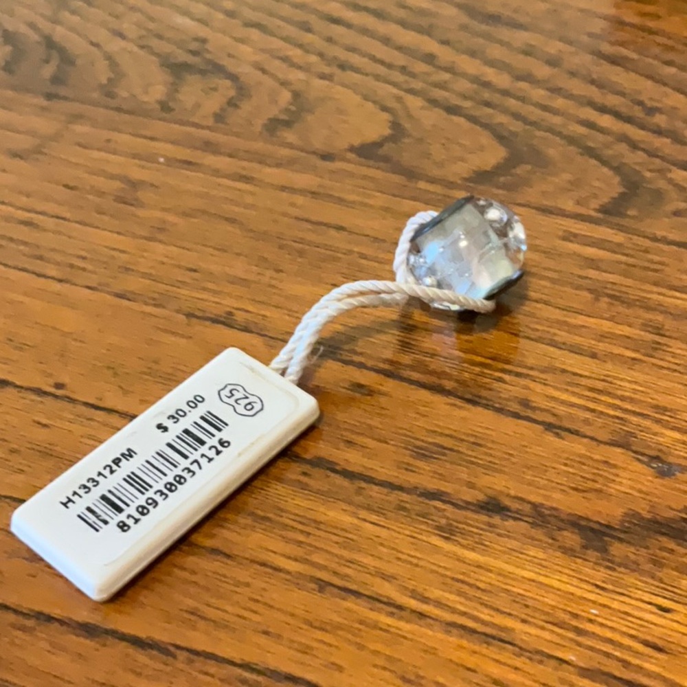 Persona Clear with Silver Bubbles Bead with Silver Detail